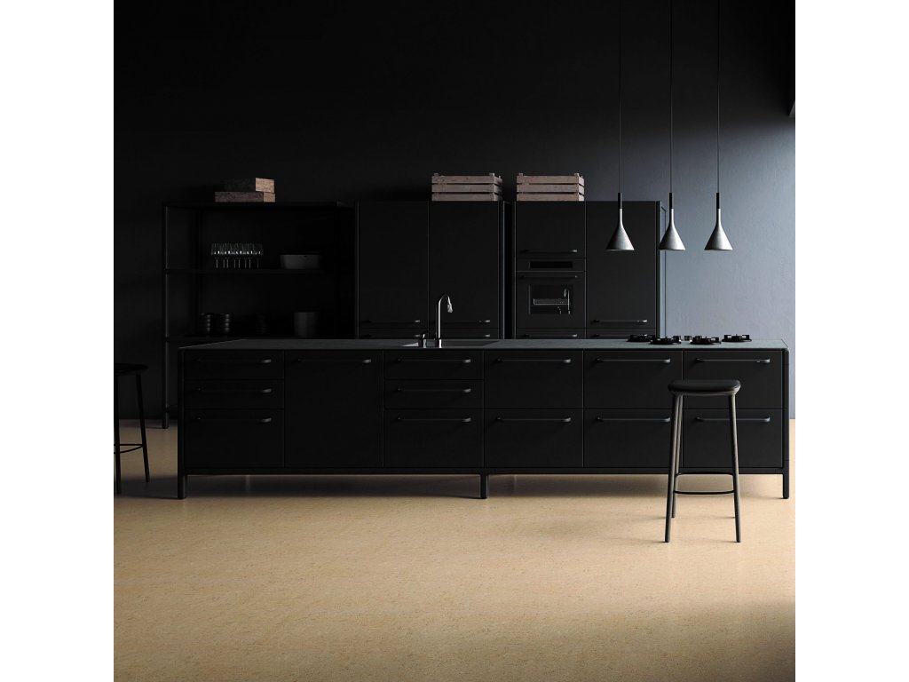 Korkové lepené podlahy Champagner White barvená