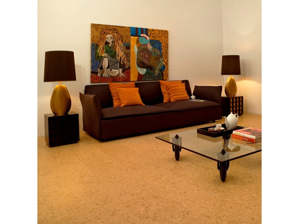 Korkové lepené podlahy Champagner Natur